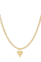 Stainless steel ketting "Love Rules" met verstelbare lengte, tijdloos en duurzaam.