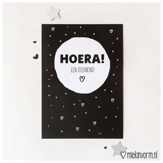 kaart hoera een kleinkind | Miekinvorm - woongeluk4you