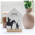 Woonhuisje Welkom Sint incl.houder | Liefs met hout - woongeluk4you