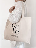 Katoenen Tas CUTE | Stationarygift - woongeluk4you