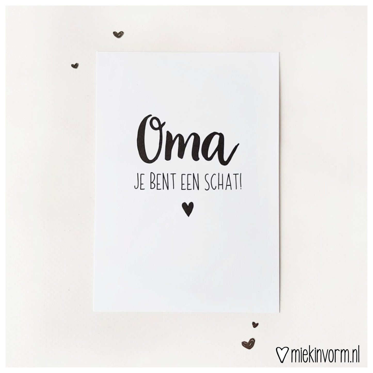 Kaart Oma je bent een schat | Miekinvorm - woongeluk4you