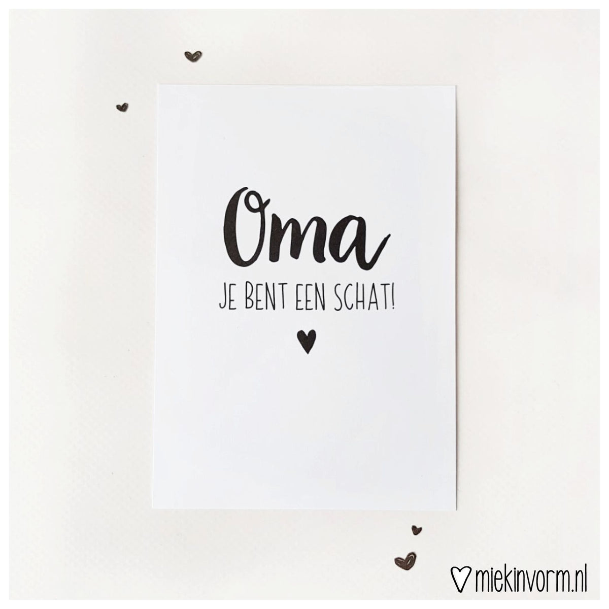 Kaart Oma je bent een schat | Miekinvorm - woongeluk4you