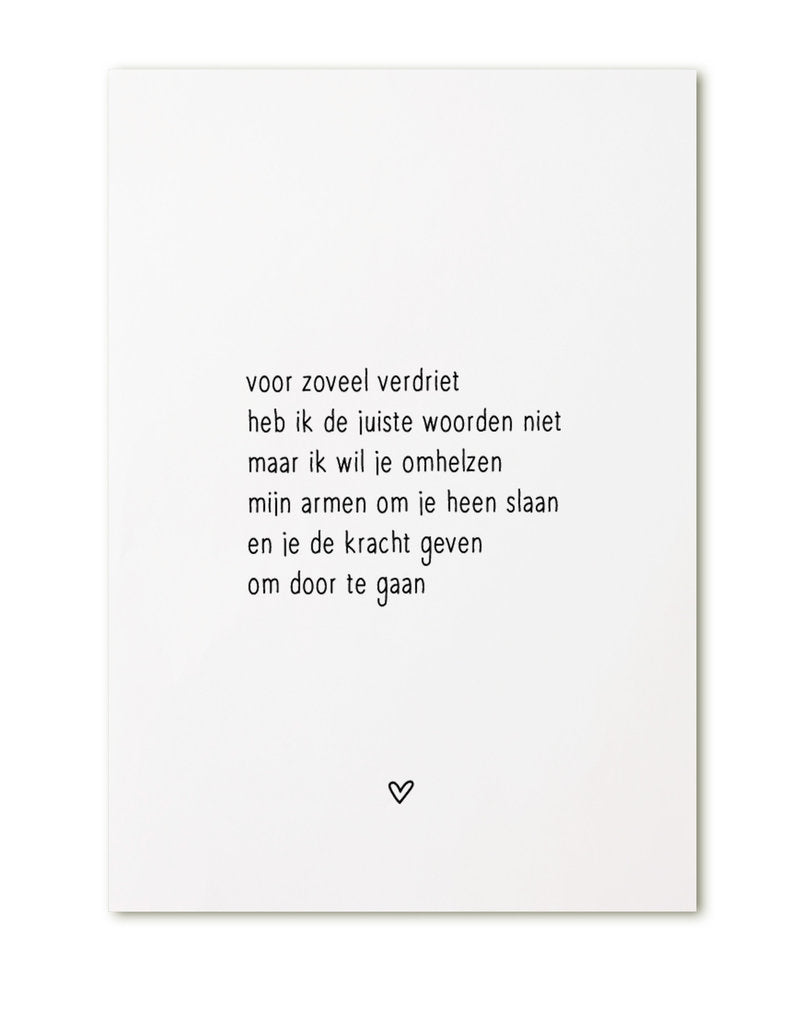 Kaart voor zoveel verdriet | Zoedt - woongeluk4you