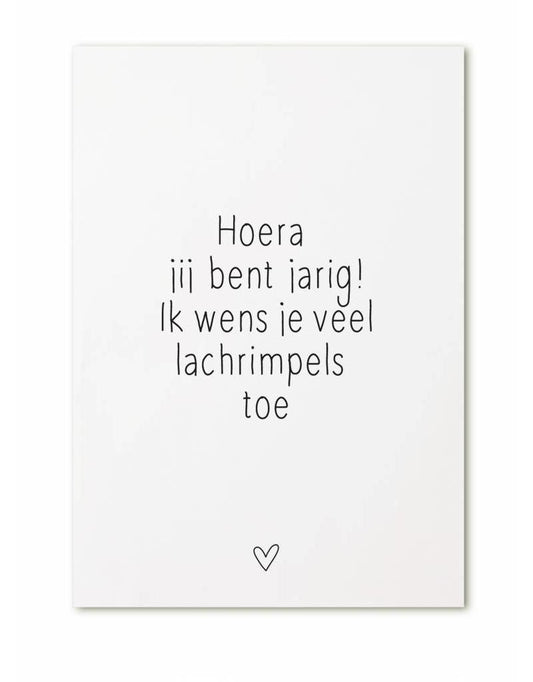 Kaart Hoera jij bent jarig | Zoedt - woongeluk4you